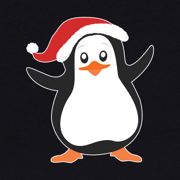 Cute Christmas Penguin Christmas Gift by Foxxy Merch